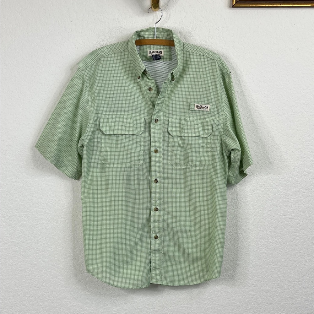 Magellan Outdoors Men's Laguna Madre Plaid Gridded Short Sleeve Fishing Shirt